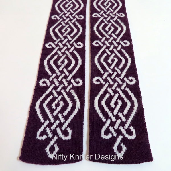 Celtic Scarf Knitting Pattern - Celtic Fantasy Scarf [ENGLISH ONLY, PDF Download]