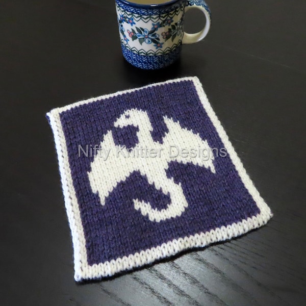 Cute Dragon Potholder Knitting Pattern [ENGLISH ONLY, PDF Download]