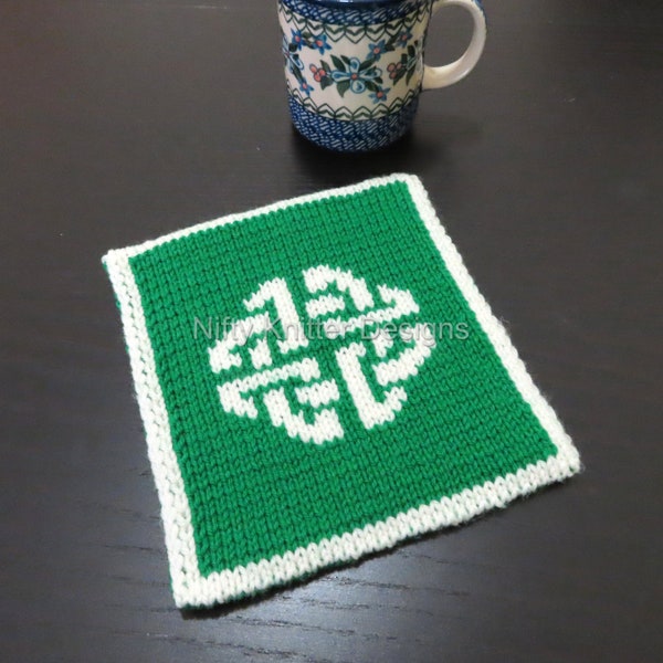 Celtic Knot Potholder Knitting Pattern [ENGLISH ONLY, PDF Download]