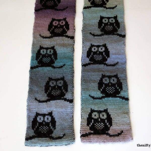 Cute Owl Scarf Knitting Pattern - Parliament of Owls Scarf [ENGLISH ONLY, PDF Download]