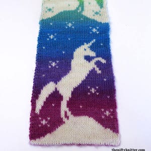 Unicorn Scarf Knitting Pattern Magic Unicorn Scarf ENGLISH ONLY image 1