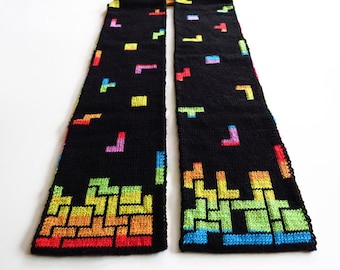 Blocks Scarf Knitting Pattern - Interlocking Blocks Prism Scarf [ENGLISH ONLY]