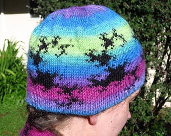 Fractal Hat Knitting Pattern - Dragon Curve Fractal Hat [ENGLISH ONLY, PDF Download]