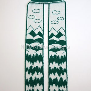 Forest Scarf Knitting Pattern Into the Woods Scarf ENGLISH ONLY, PDF Download image 9