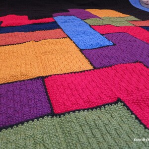 Blocks Blanket Knitting Pattern Interlocking Blocks Afghan ENGLISH ONLY, PDF Download image 3