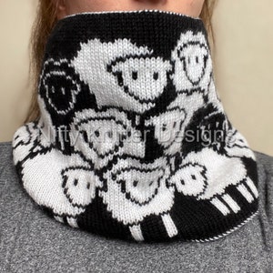 Cute Sheep Cowl Knitting Pattern Counting Sheep Cowl ENGLISH ONLY, PDF Download image 3