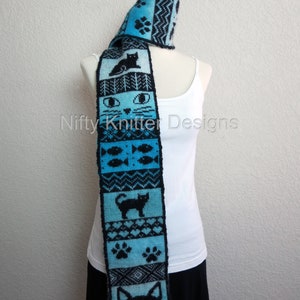 Cute Cat Scarf Knitting Pattern Cat Season Scarf ENGLISH ONLY, PDF Download image 5