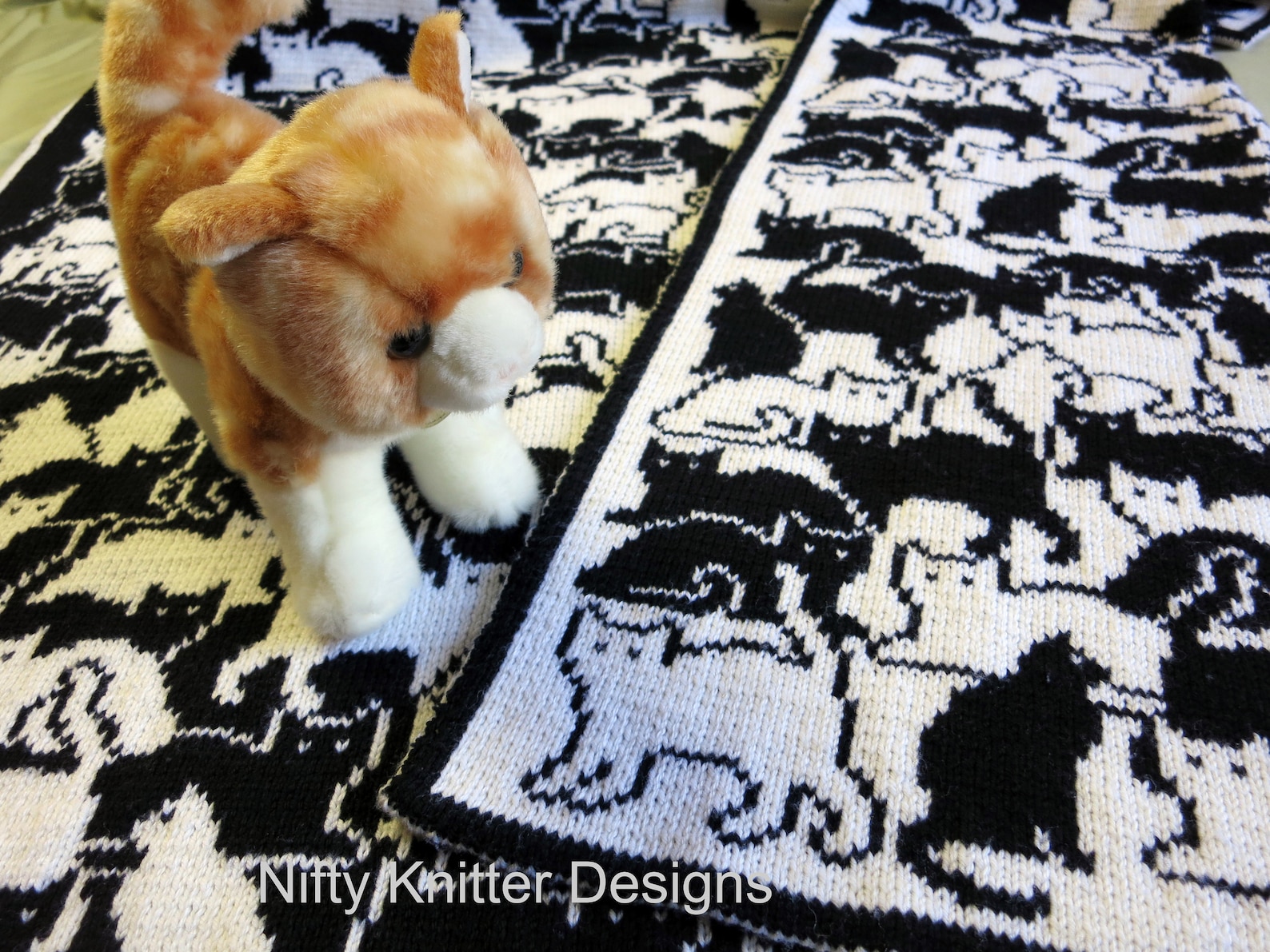 Cute Cat Blanket Knitting Pattern Baby Throw Herding Cats - Etsy