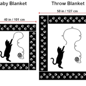 Cute Cat Blanket Knitting Pattern Baby, Throw Cattitude Blanket ENGLISH ONLY, PDF Download image 7