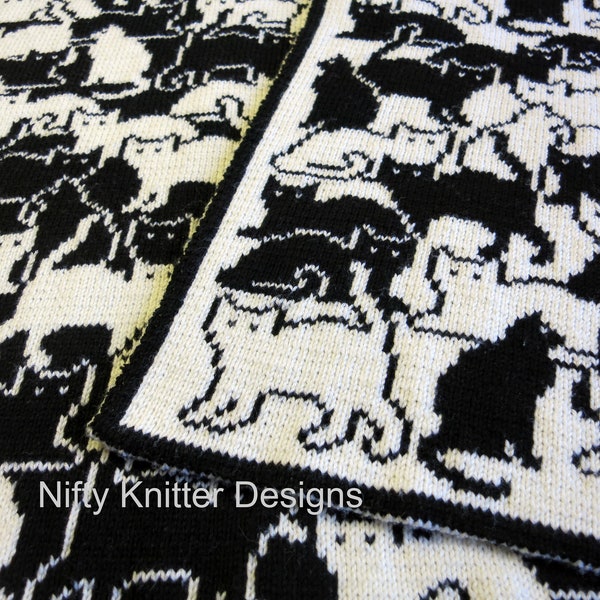 Cute Cat Blanket Knitting Pattern - Baby, Throw - Herding Cats Blanket [ENGLISH ONLY, PDF Download]