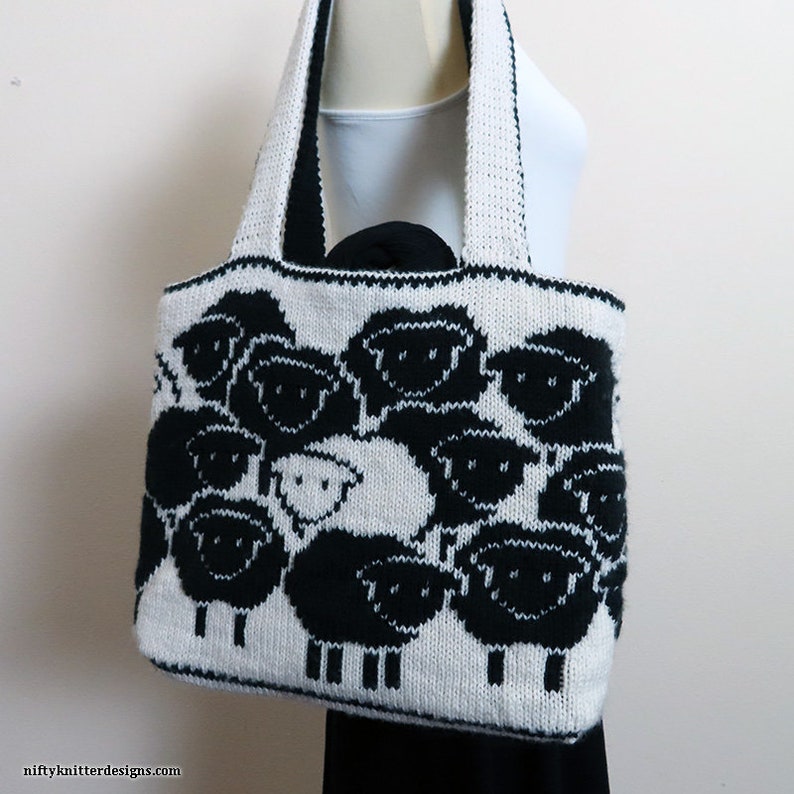 Knitting Pattern Counting Sheep Bag Etsy