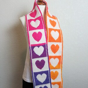 Heart Scarf Knitting Pattern Share the Love Scarf ENGLISH ONLY, PDF Download image 2