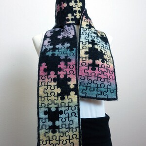 Jigsaw Puzzle Scarf Knitting Pattern Puzzlin' Scarf ENGLISH ONLY image 6