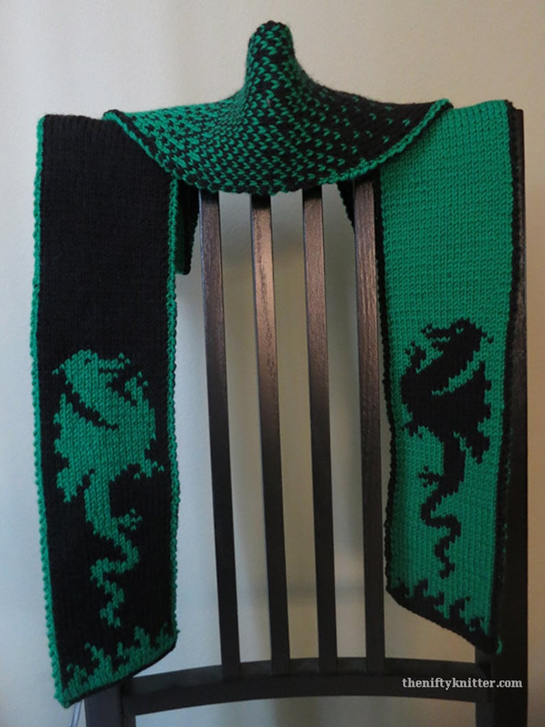 Dragon Scarf Knitting Pattern Fire Dragon Scarf ENGLISH ONLY image 4