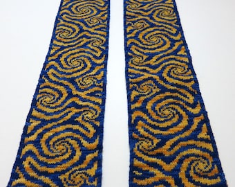 Van Gogh Starry Night Knitting Pattern - Whirl Scarf [ENGLISH ONLY, PDF Download]
