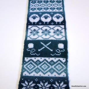 Winter Sheep Scarf Knitting Pattern Knit Season Scarf image 6