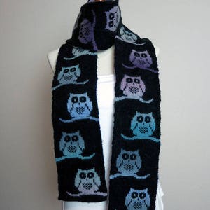 Cute Owl Scarf Knitting Pattern Parliament of Owls Scarf ENGLISH ONLY, PDF Download image 5