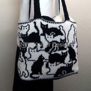 Cute Cat Bag Knitting Pattern Herding Cats Bag image 2