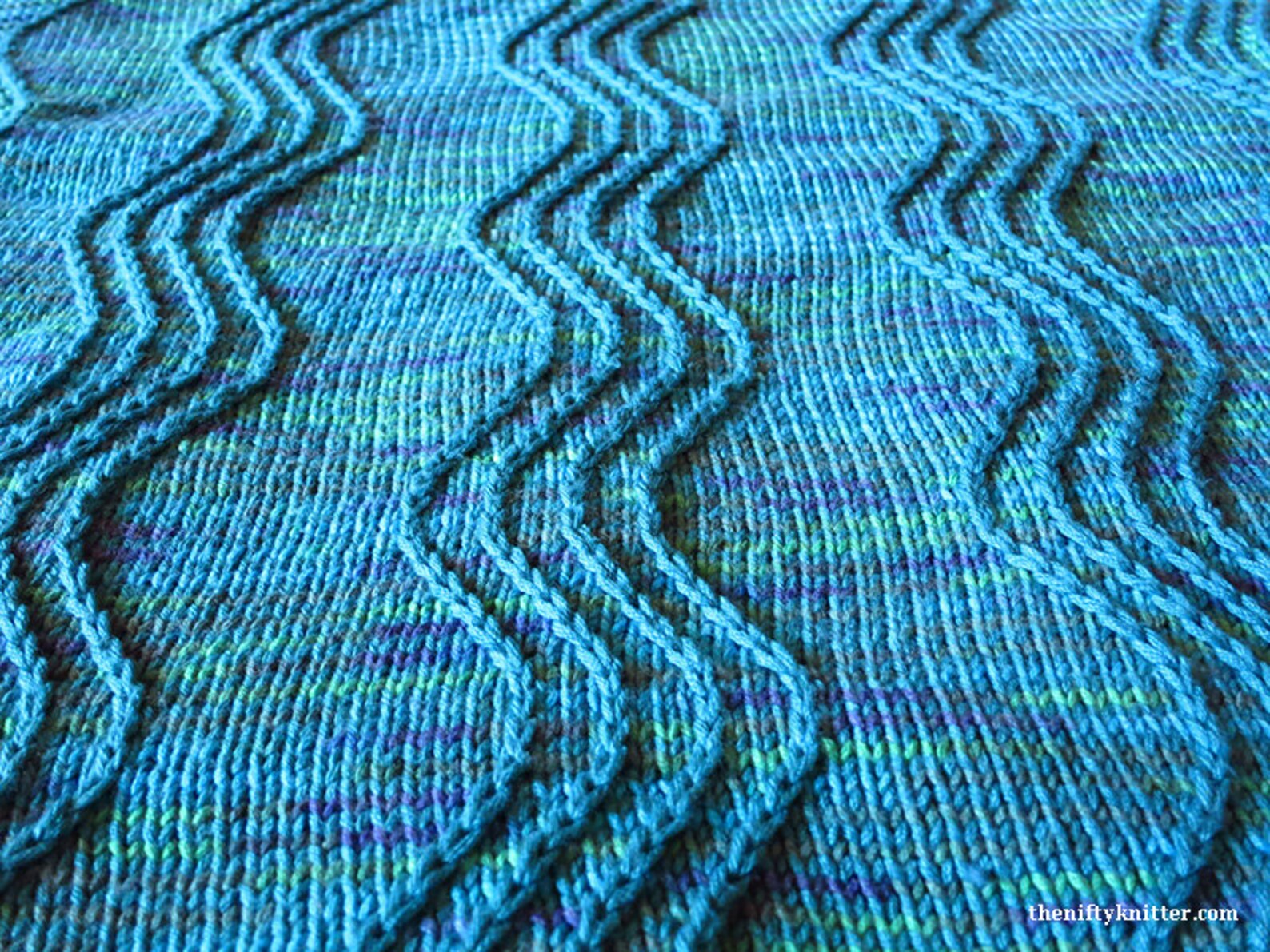 Cable Wave Blanket Knitting Pattern Hawaiian Dreams Blanket Etsy