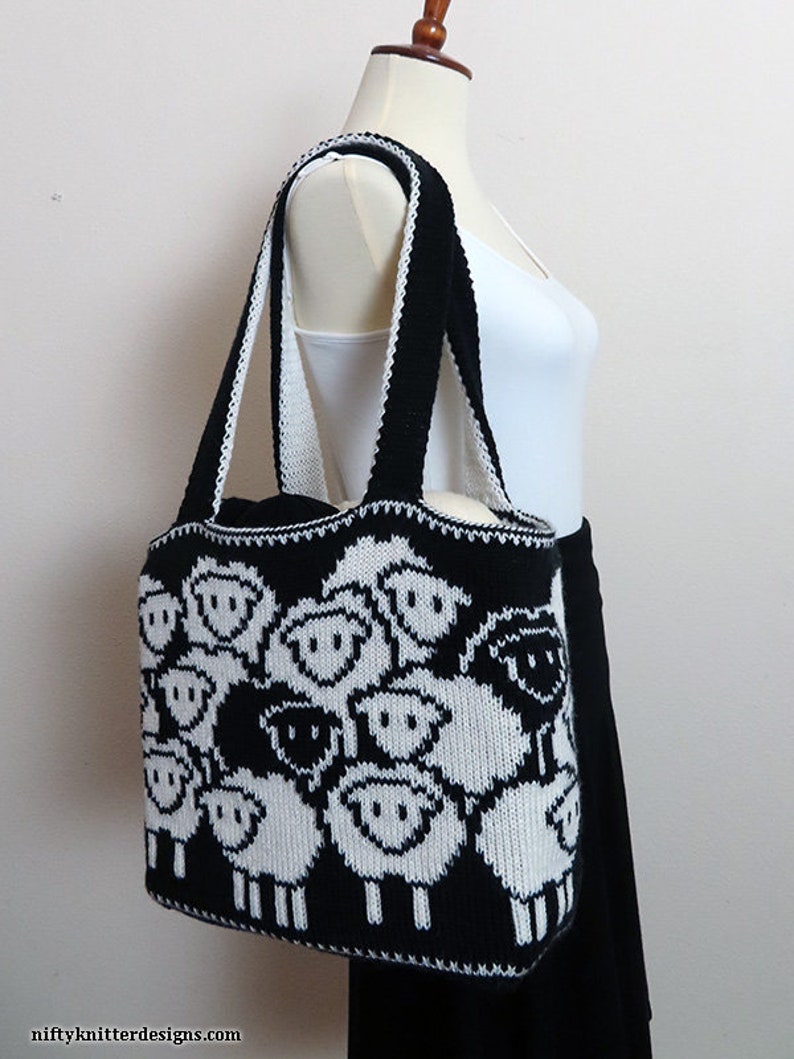 Knitting Pattern Counting Sheep Bag Etsy