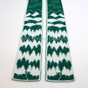 Forest Scarf Knitting Pattern Into the Woods Scarf ENGLISH ONLY, PDF Download image 7