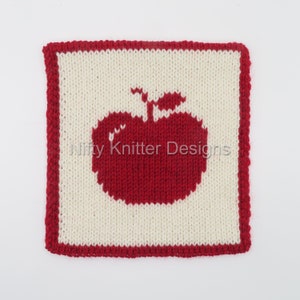 Apple Potholder Knitting Pattern ENGLISH ONLY, PDF Download image 3