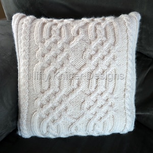 Celtic Knot Pillow Cover Knitting Pattern: Closed or Removable Design (PDF Download, English Only)