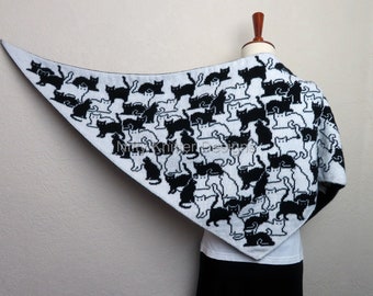 Cute Cat Shawl Knitting Pattern - Herding Cats Shawl [ENGLISH ONLY]