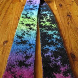 Fractal Scarf Knitting Pattern - Dragon Curve Fractal Scarf [ENGLISH ONLY]