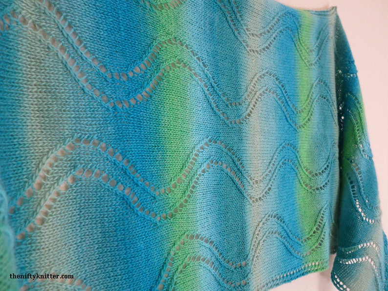 Lace Shawl Knitting Pattern Waverider Shawl image 6