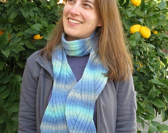 Cable Wave Scarf Knitting Pattern - Flow State Scarf [ENGLISH ONLY, PDF Download]