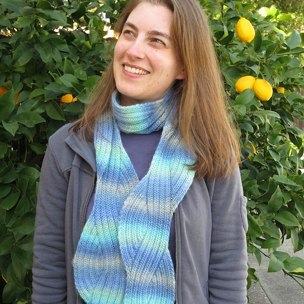 Cable Wave Scarf Knitting Pattern - Flow State Scarf [ENGLISH ONLY, PDF Download]