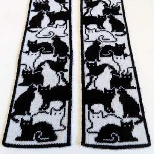 Cute Cat Scarf Knitting Pattern - Herding Cats Scarf [ENGLISH ONLY, PDF Download]