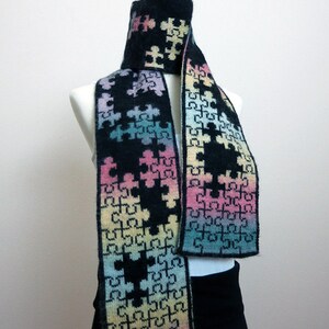 Jigsaw Puzzle Scarf Knitting Pattern Puzzlin' Scarf ENGLISH ONLY image 5