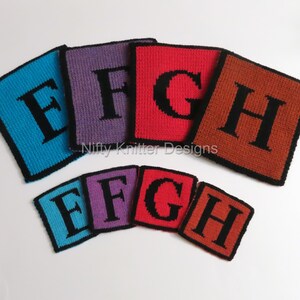 Alphabet Coasters & Potholders Knitting Pattern image 2