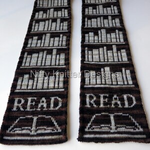 Patrón de tejido para bufanda de libro: Diseño reversible de doble punto (Descarga en PDF, solo en inglés)