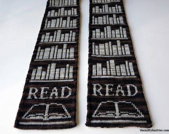Knitting Pattern - Book Lover Scarf