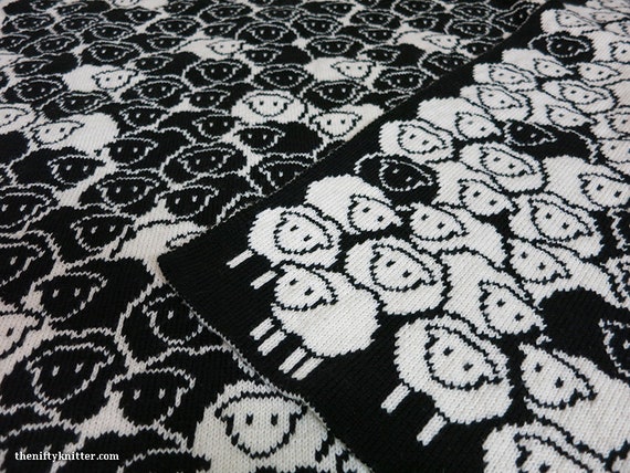 Cute Sheep Blanket Knitting Pattern Baby Throw Counting Sheep