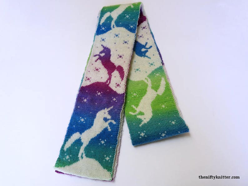 Unicorn Scarf Knitting Pattern Magic Unicorn Scarf ENGLISH ONLY image 3