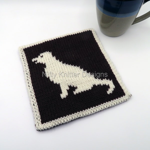 Cute Dog Potholder Knitting Pattern - Good Dog Potholder [ENGLISH ONLY, PDF Download]