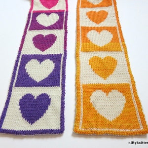 Heart Scarf Knitting Pattern Share the Love Scarf ENGLISH ONLY, PDF Download image 9