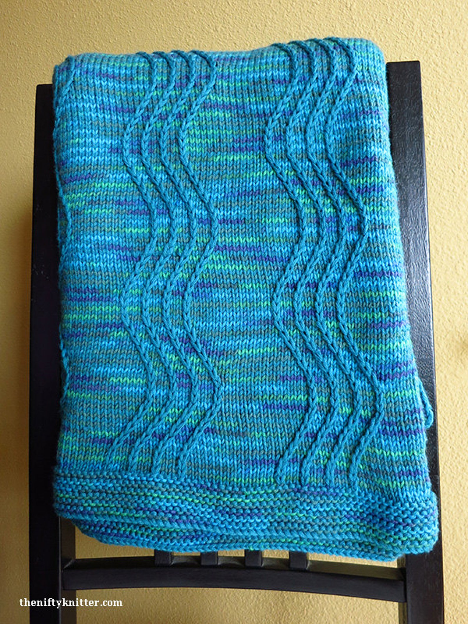 Cable Wave Blanket Knitting Pattern Hawaiian Dreams Blanket Etsy