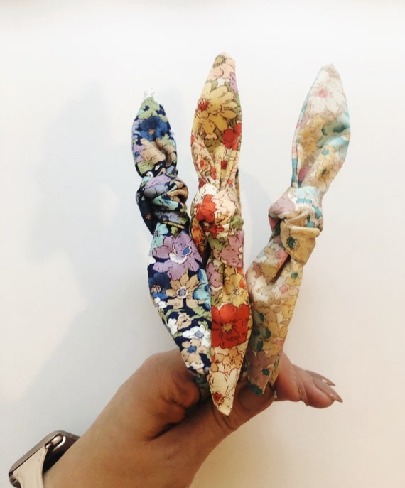 vintage floral bow headband, bow headband, girls headbands, headbands