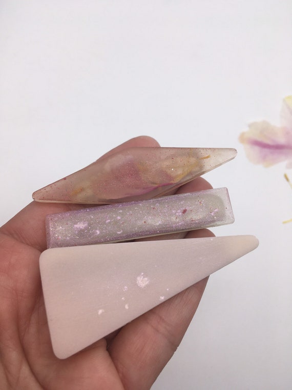 acrylic resin alligator hair clips, 3 hair clips, ladies hair clips, alligator clips