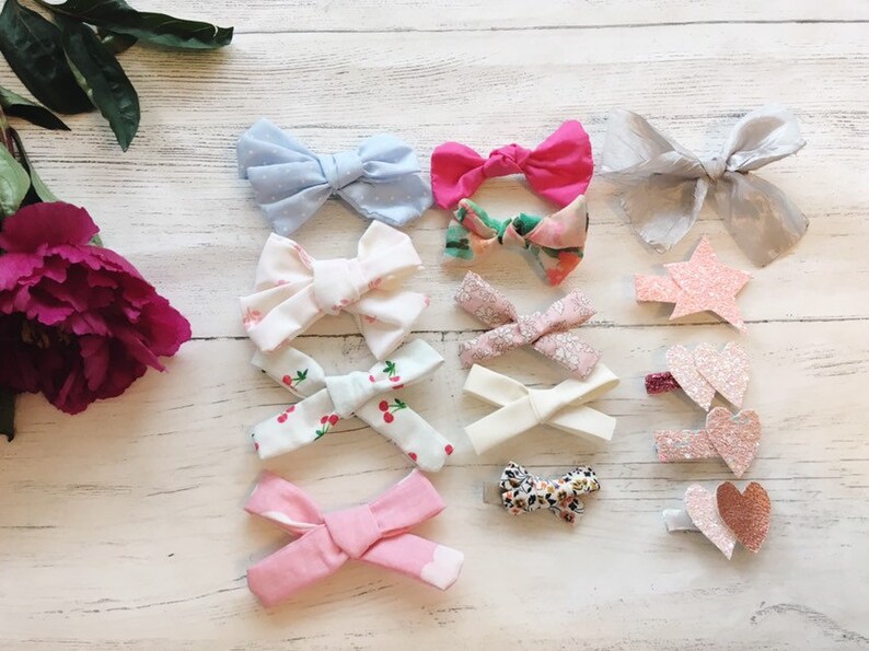 Love In A Mist 14 Bow Surprise Pack Mixed Pack Of Hair Bows Etsy
