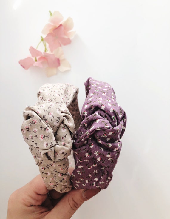 Dainty floral Knot headband, knot headbands, headbands, ladies and girls headbands