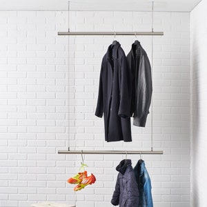 Wall Mounted Clothes Hanger Rack Stainless Steel Wall Mounted Cloth