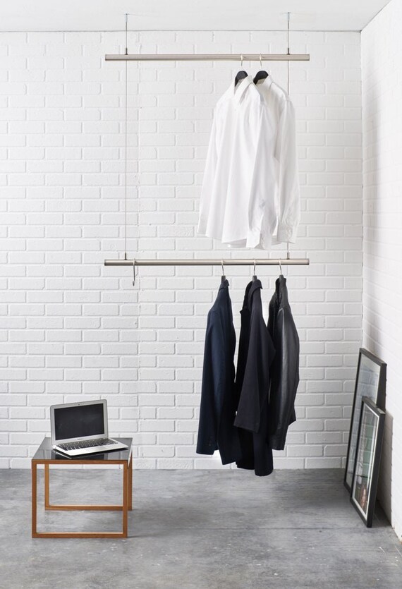 Airjust Solo Double Hanging Cloth Rack Ceiling Mounted Etsy