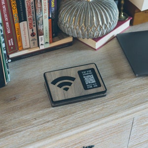 Walnut NFC Tag Wifi Auto Connect to internet - QR Wifi - Tap for WiFi Connection - Custom NFC WiFi connector Wifi Porter Walnut