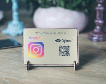 Follow us on Instagram - NFC stand-Customer engagement-Brand awareness-Follow us-Marketing-Social media